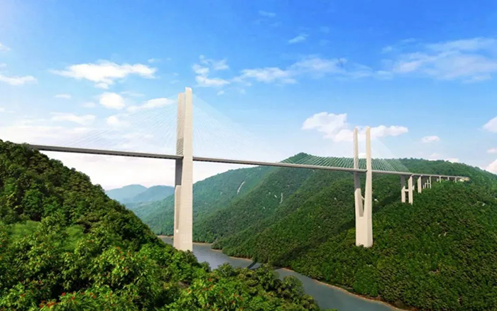 飞虹再起，拉斯维加斯9888塔机助建黔东南第一高桥